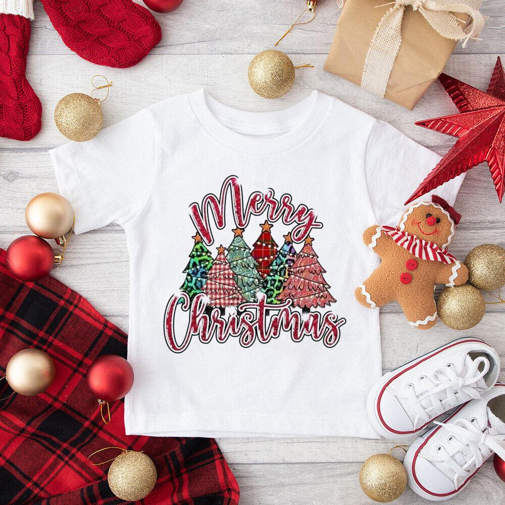 Just A Girl Who Loves Christmas Printed Kids Shirts Child Christmas Party T-shirt Top Xmas Vibes Outfit Child Short Sleeve Tee