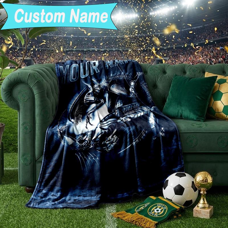 Custom Name Blanket Alien Fire Blanket Bedding Blanket for Travel, Camping, Living Rooms, Offices, Sofas, Fan Christmas gift