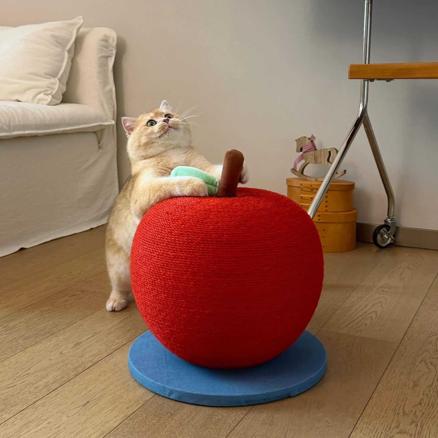 Big Apple cat scratching board wear-resistant non-chip sisal vertical cat climbing frame cat scratching column grinding claw toy