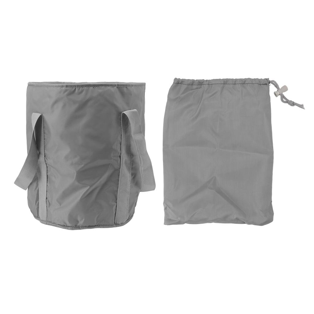 Faltbare Fußwanne Polyester Doppelschicht Zusammenklappbarer Campingeimer mit Aufbewahrungstasche für Outdoor