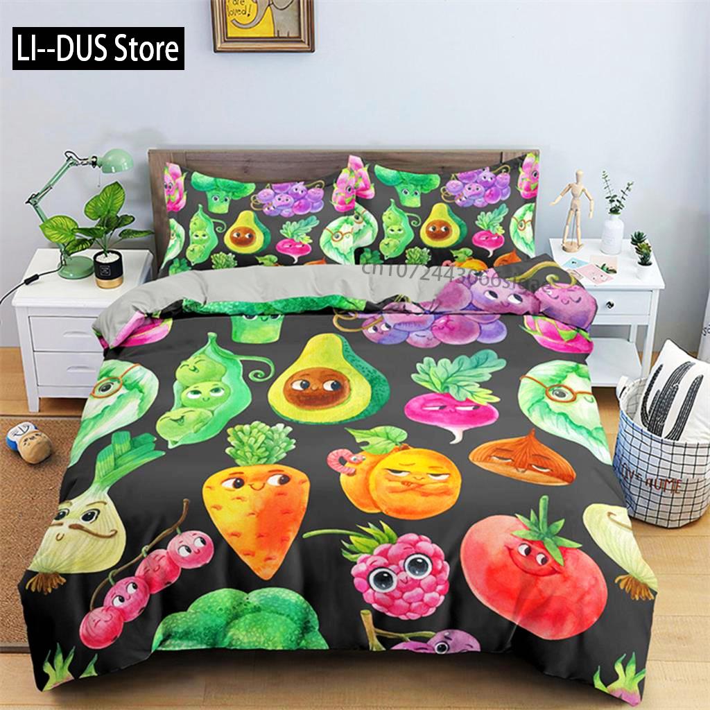 Zestaw pościeli Hamburger Wzór przekąsek Poszwa na kołdrę Twin King Dla dzieci Dorosłych Dekor Mikrofibra 3D Poszwa na kołdrę z pączkiem z poszewkami na poduszki