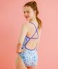 Toneidoseupocheu Melt Garden One-Piece Crossline Bag Blue Swimsuit
