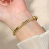 Elegant Bamboo Joint Bracelet Smooth Surface Charm Bracelet New Gold Plated Bangle  Women Jewelry