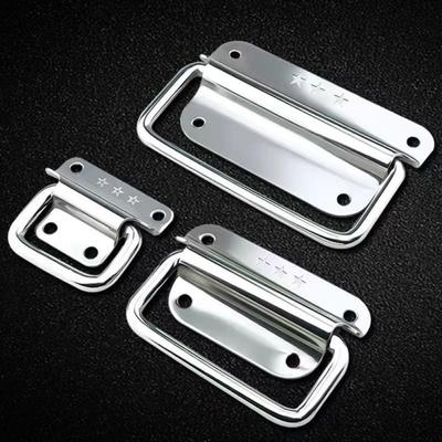Stainless Steel Handle Cabinet Drawer Handle Folding Silver Simple Door Handle Furniture Accessories Household Wooden Box Handle