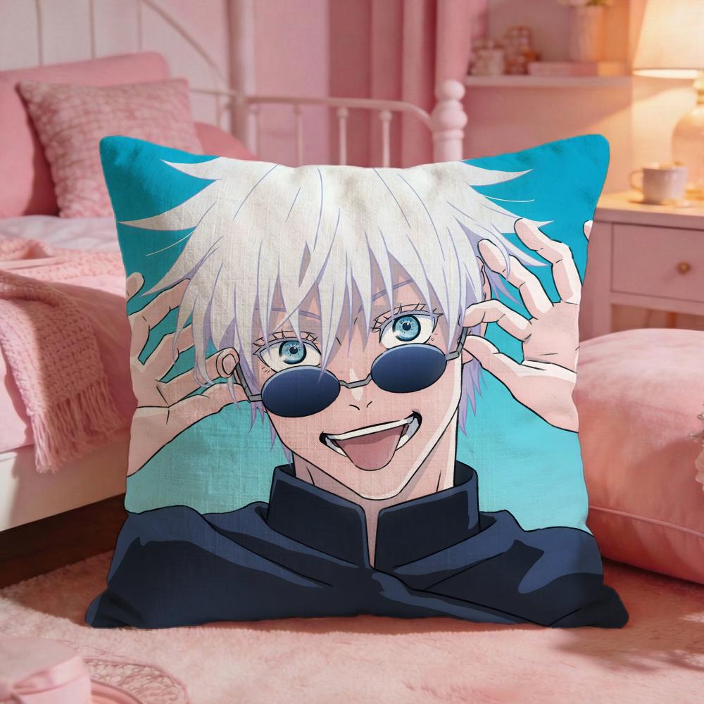 anime jJujutsu Kaisen Cushion Cover Premium Comfort Reversible Pillow Cove Two in One Design for Any Room Car Interior