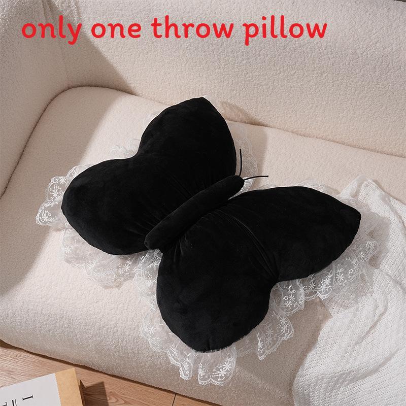 Elegant Butterfly Lumbar Pillow With Plush Cover For Bedroom And Living Room Decor