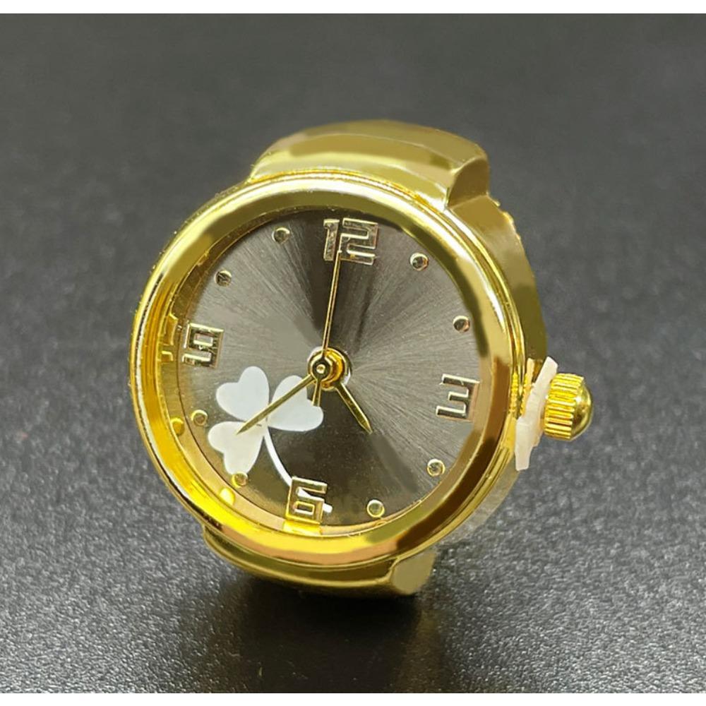 Montre Anneau Trèfle Colorée Tendance Mode Simple Multi Couleur Montre Doigt Montre Couple Hommes et Femmes