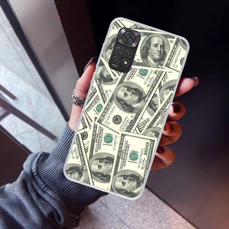 Banknote Dollar Cash Money Phone Case For Xiaomi Redmi Note 15 14 14S 13 12S 12 Pro Plus 11S 11 10S 10 4G Cover 11E 11T 5G Print