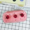 Plush Pencil Pouch Fuzzy Pink Cherry Cake Big Capacity Kawaii Plush Pencil Case Student Stationery Storage Portable Bag