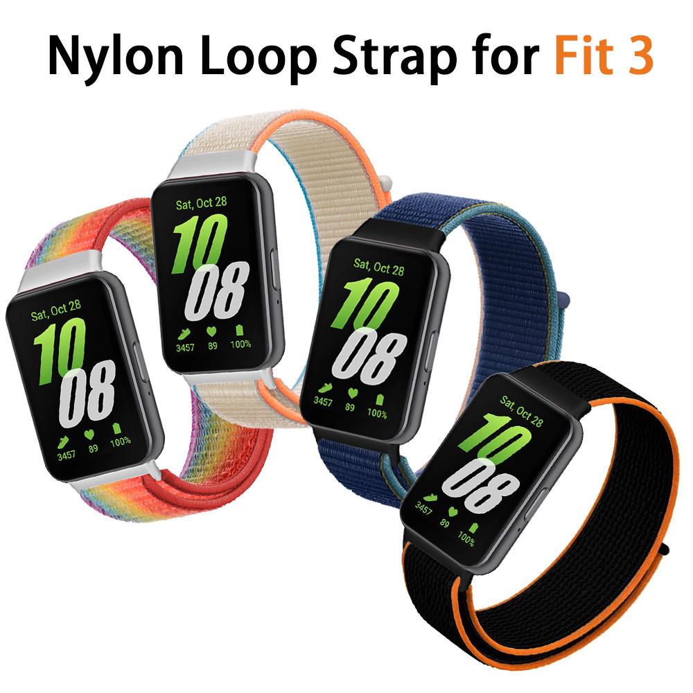 Nylonový pásek pro Samsung Galaxy Fit 3 Nastavitelný elastický náramek s poutkem na hodinky pro Samsung Galaxy Fit3 Náhradní pásek