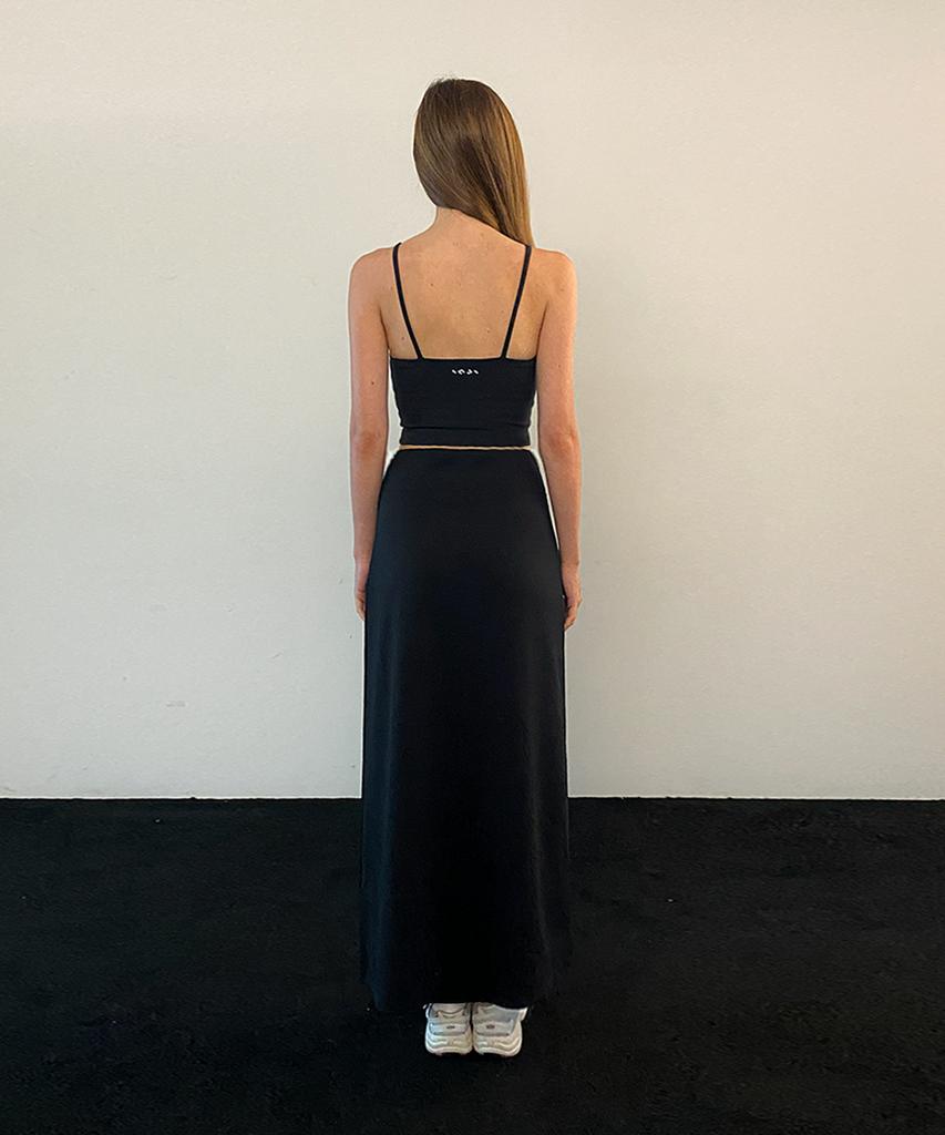 INJIACTIVE Logo Jersey Maxi Skirt Black