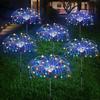 120 LED Solar Floor Mounted Fireworks Lights, Fairy DIY Light Bundles, Garden Lawn Decorations, Wedding Parties, and Christmas Day Landscape Lighting
