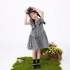 Girls' Sweet Plaid Fly Sleeve Summer Dress