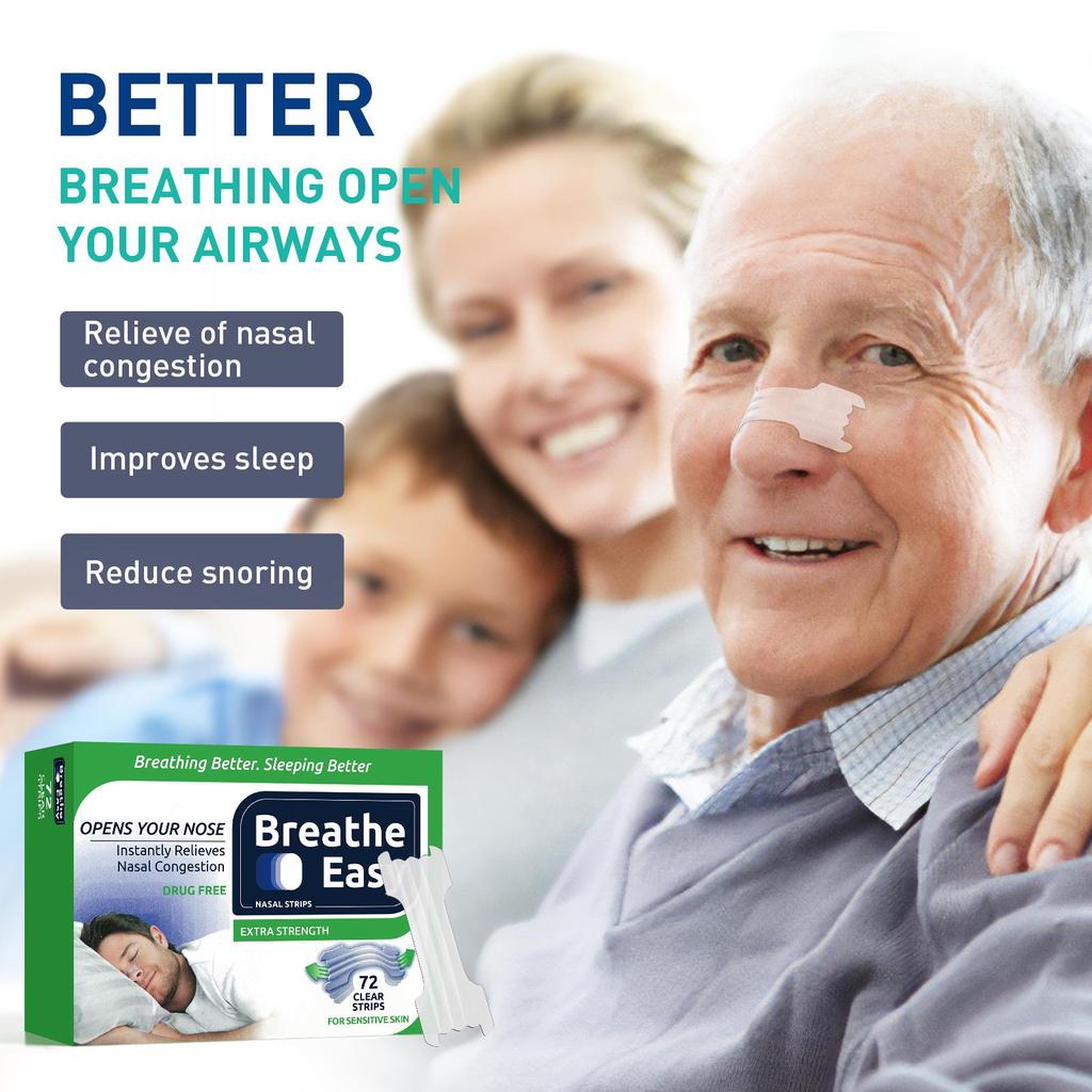 Breathe Easy Anti-Snark Näsplåster för Förbättrad Näsandning