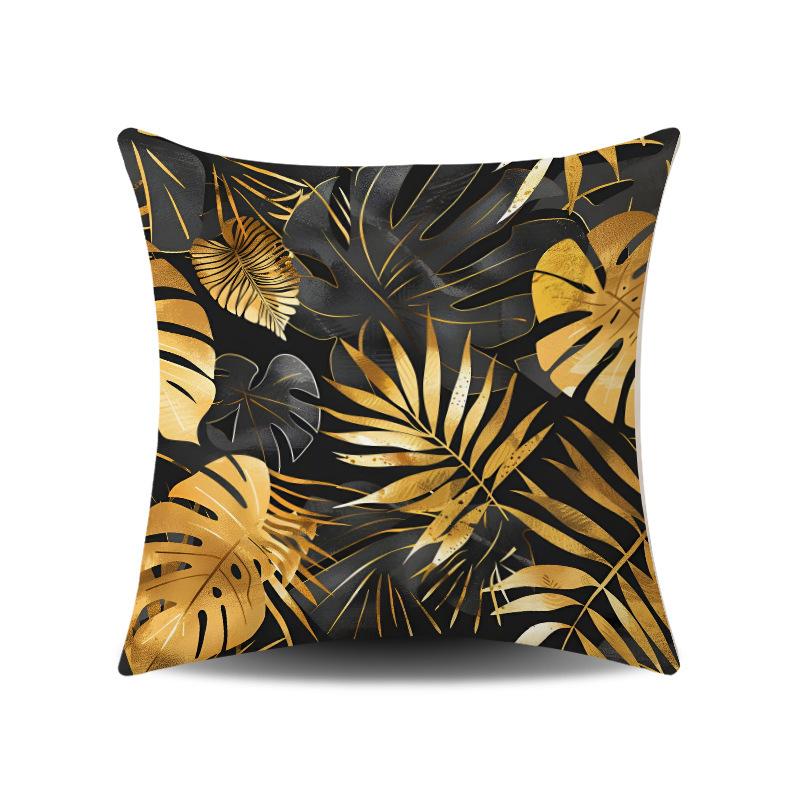 Summer Green Small Fresh Tropical Plant Digital Printing Sofa Pillow Office Car Universal Waist Cushion