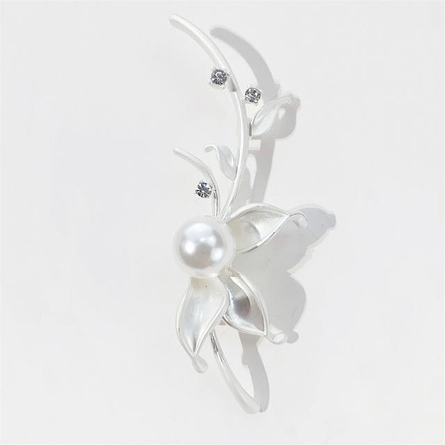 High End Exquisite Craftsmanship Elegant Look Pearl Flower Jewelry Alloy Metal Corsage Pin Brooch Accessories ClothingElegant Jewelry