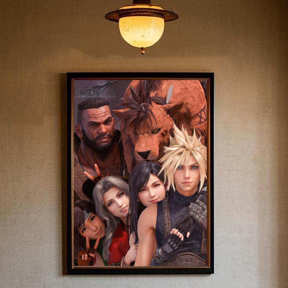 Video Games Final F-Fantasy Poster HD Art Sticky Wall Waterproof Home Living Room Bedroom Bar Aesthetic Decoration