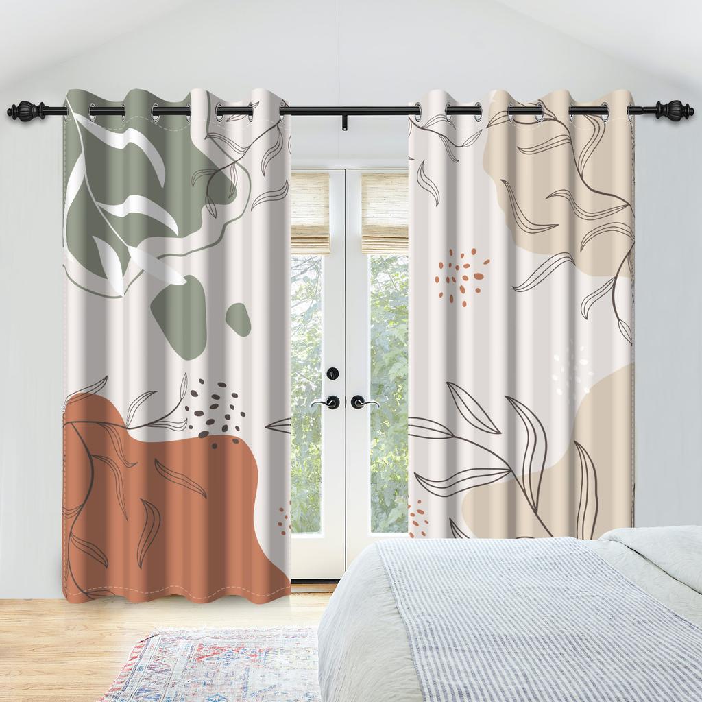 Abstract Blackout Curta Boho Modern Sun Moon Abstract Geometric Design Medieval Minimalism Nordic Polyester Bedroom Curta
