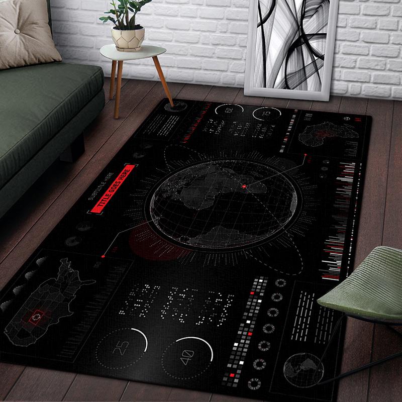 Racing Dashboard Cool Pattern Decorative Square Rug Modern House Living Room Floor Matte Bedroom Carpet Art Poster Mat Fans Gift