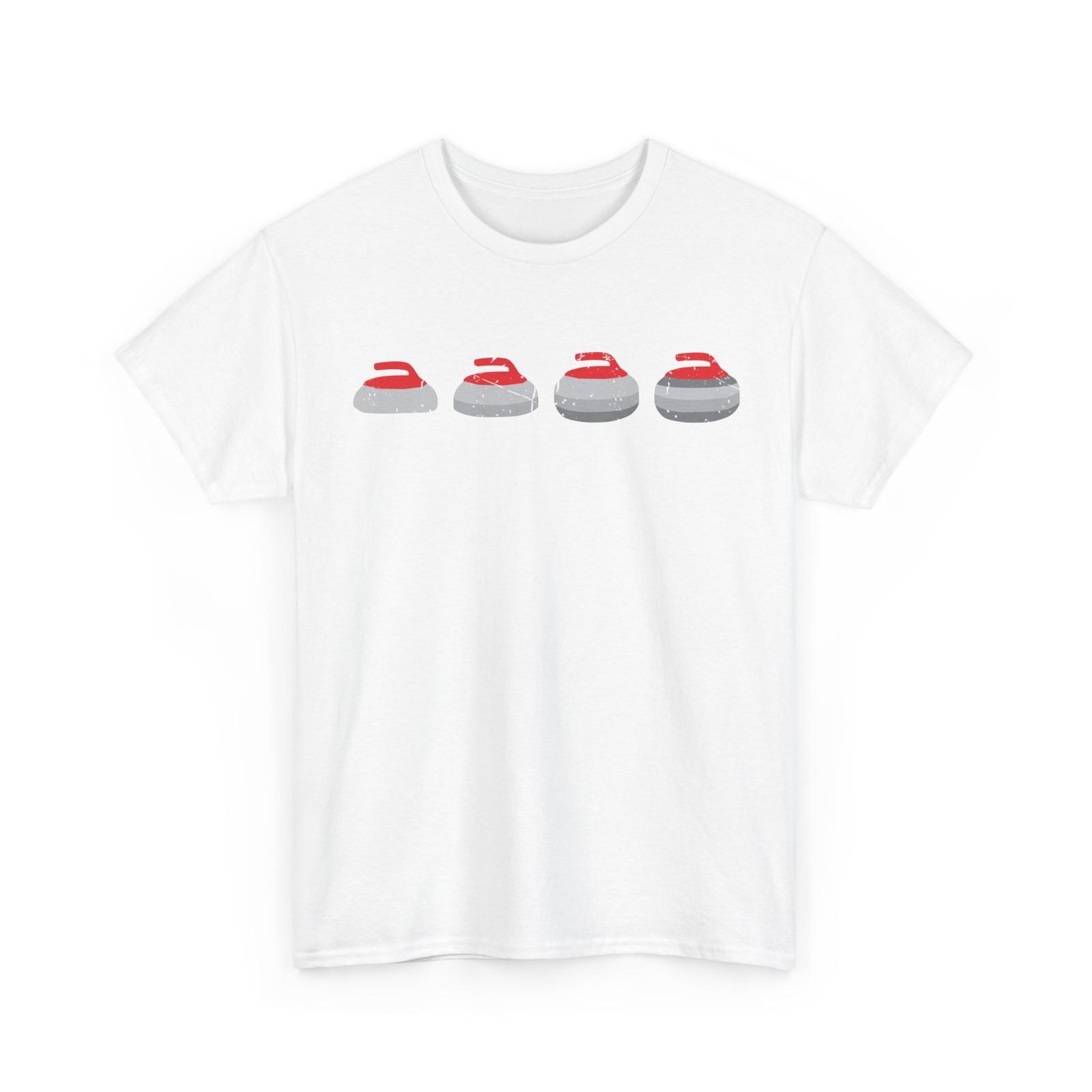 Curling T-shirt, Ice Curling Winter Sports Fans Curler Men Shirt XL
