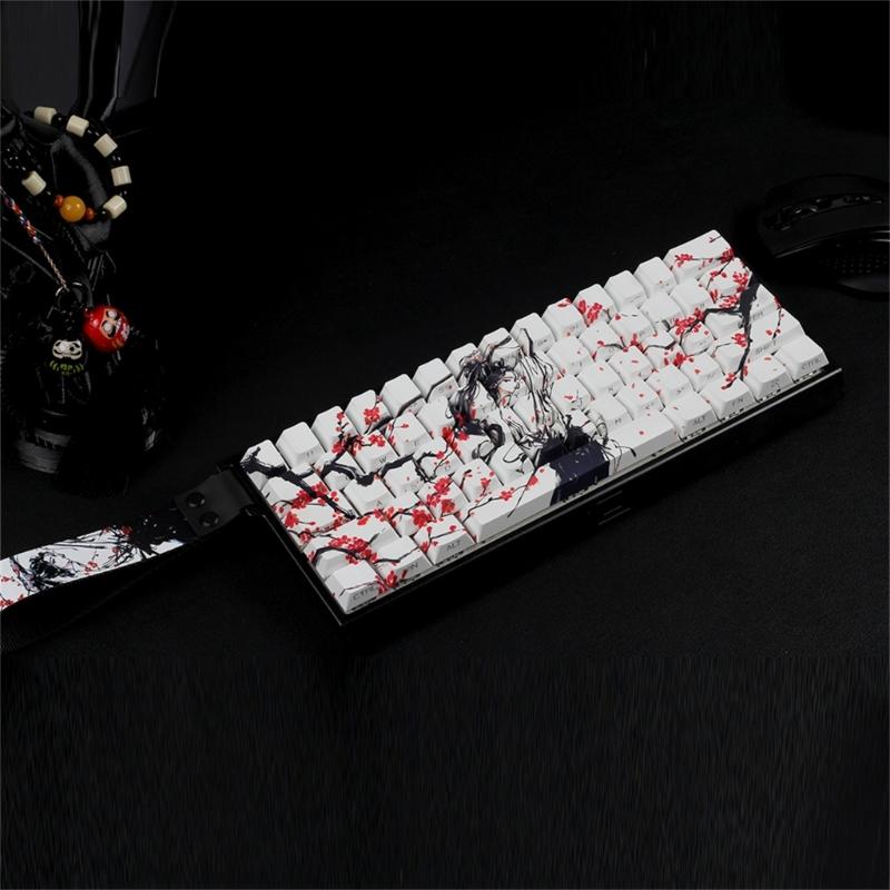 Original Profil Tastenkappen PBT Material Farbsublimation Seitendruck Tastenkappe Für Kleine Mechanische Tastaturen 60% 68% Layout