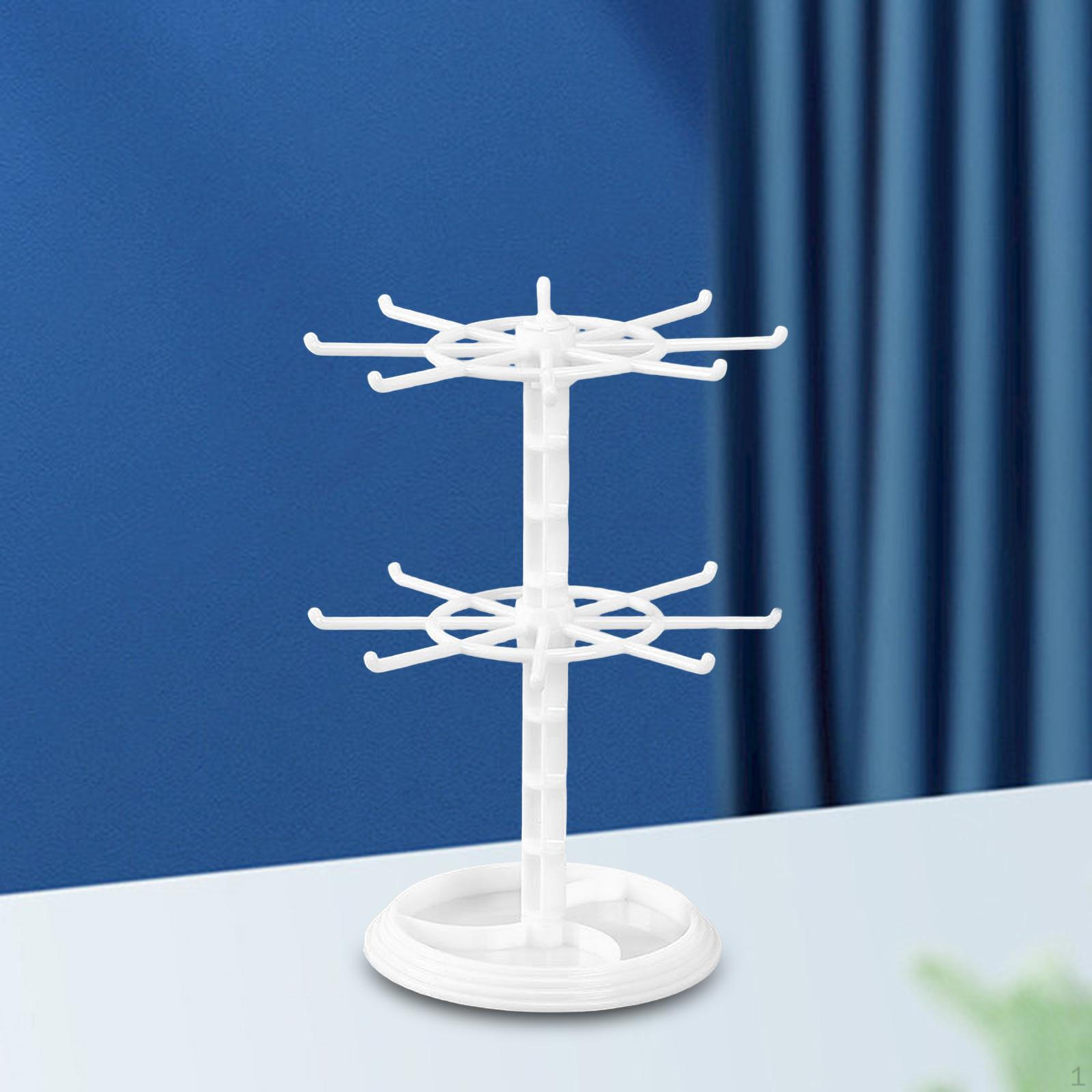 

Органайзер-дерево, подвесной двухуровневый дисплей большой емкости для организации витрин, резинка для волос белый