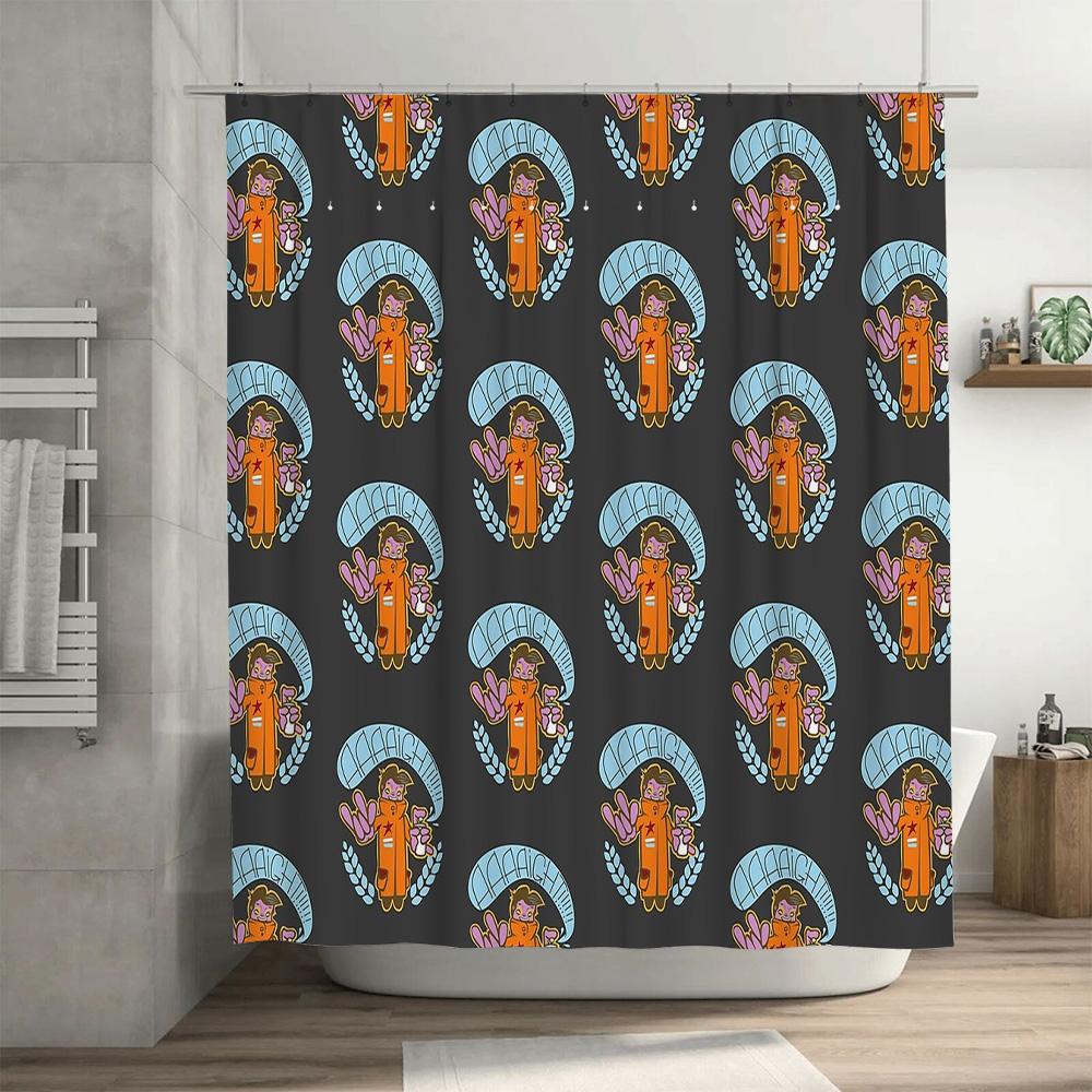 unframed Bathroom Shower Curtain Farmhouse Decor Vintage Floral Patterned Fabric Waterproof Modern Home Decor for Shower