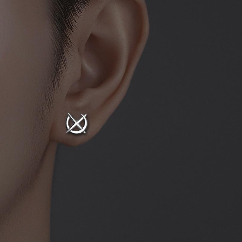 

Серебряные серьги мужские буквы X мужские серьги одиночные модные мужские серьги