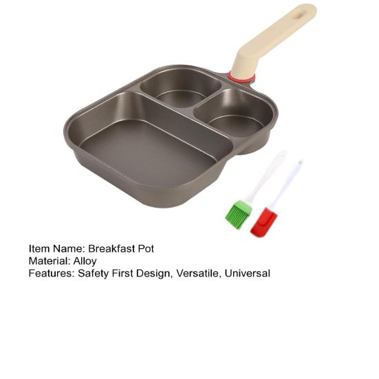 3-In-1 Breakfast Pan Non-Stick Cooking Pan Large Capacity Omelette Skillet Pancake