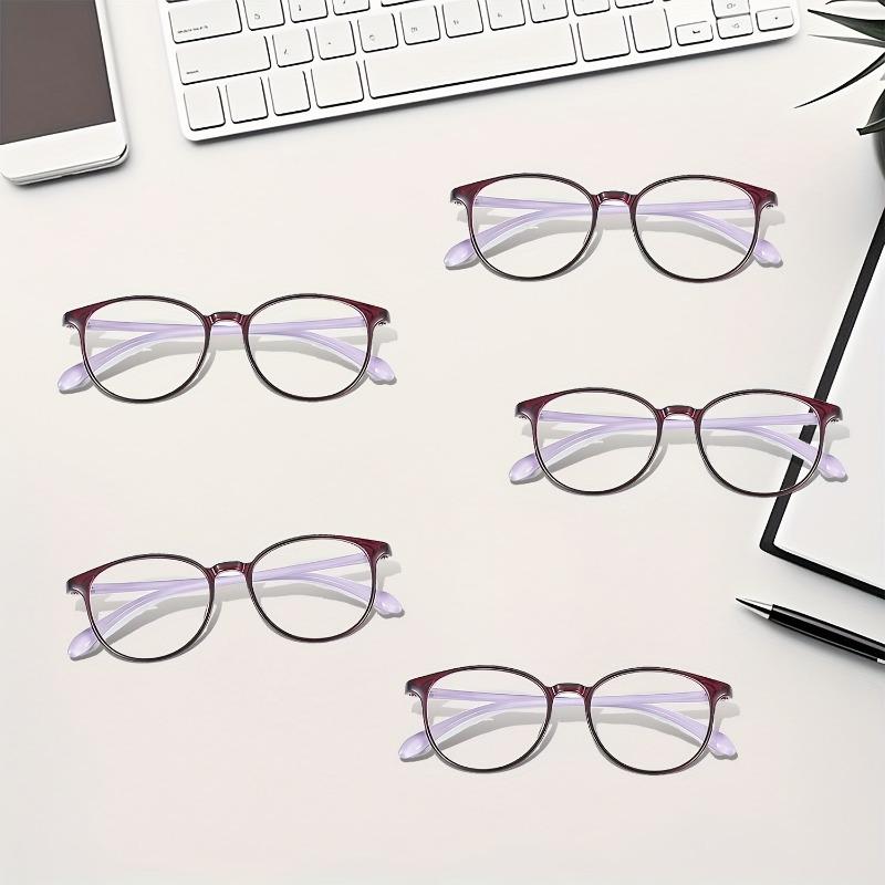 5 Pairs of Popular Women's Anti Blue Light Computer Reading Glasses Women's Reading Glasses with Presbyopia