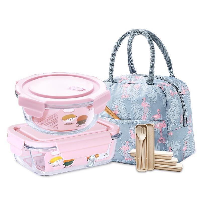 ZISIZ Glass Food Storage & Bento Box Set