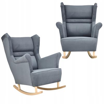 Zoja Rocking Chair, Scandinavian,, Grey, Anthracite, Gray