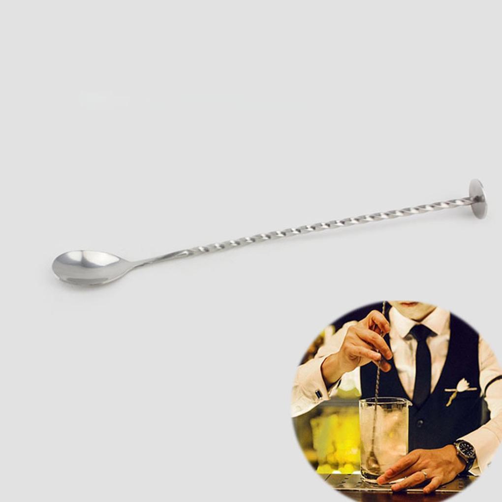 Drink Shaker Handily Gripped Mixing Spoon Pub Supplies Restaurants Cocktail Muddler Exquisite Stainless Steel Drinking Stirrer