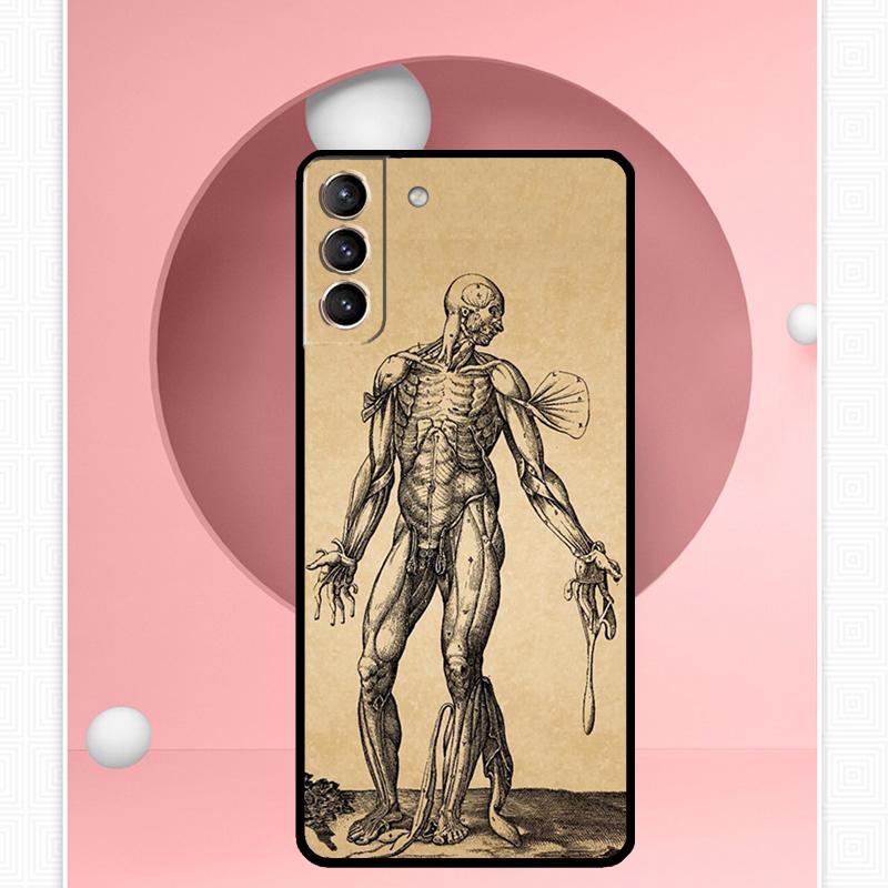 Human Anatomy Case For Samsung Galaxy S25 Ultra S25 FE S20 S21 S22 S23 Plus S9 S10 S24 Ultra Cover Funda