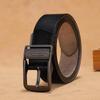 Men Alloy Letter Pin Buckle Genuine Leather Belt High Quality Cowskin Belts Strap