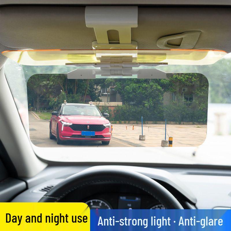 Car Night Vision Anti-Glare Sun Visor: Day/Night Anti-Dazzle Mirror