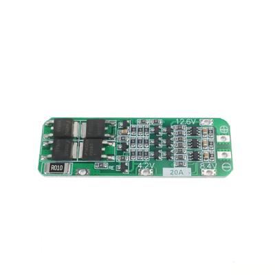 3S Li-ion Battery Protection Board BMS 20A 12.6V with Balance PCB Cell Eq Overcurrent Protection for 18650 Drill Motor