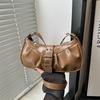 Pu Leather Buckle Armpit Bag Designer Spicy Girl Handbag Fashion Y2k Shoulder Bag  Women
