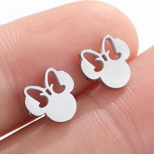 

Korean Mini Cat Animal Stud Earrings For Women Stainless Steel Tragus Piercing Multiple Earring Birthday Gifts Pendientes Mujer Copper color