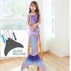 Set Costume da Bagno Principessa Sirena per Bambine - Include Vestito a Coda di Pesce & Bikini (Disponibile in taglia Piccola, Media, Grande)
