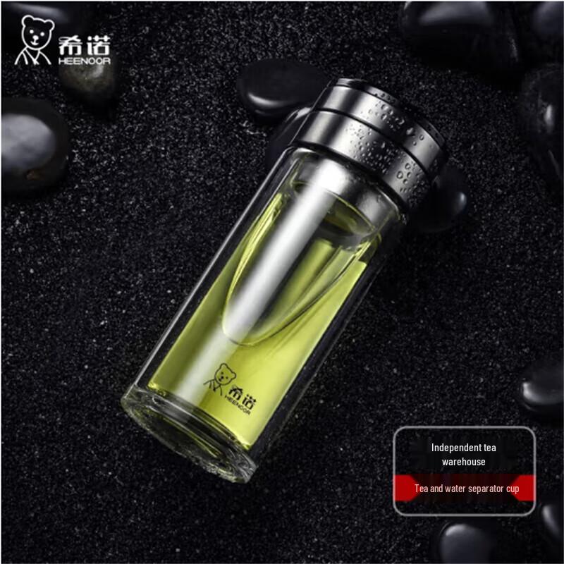 Heenoor Double-Layer Tea Infuser Glass Mug