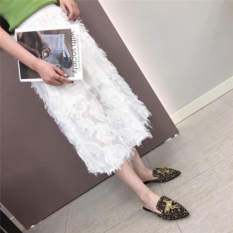 Women's Mesh Pointed Toe Flat Mule Slippers - Summer 2021 Collection