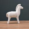 Nordic Porcelain Saddle Horse Figurine Handmade Ceramic White Pony MIniature Decor Gift Craft Embellishment Ornament Accessories
