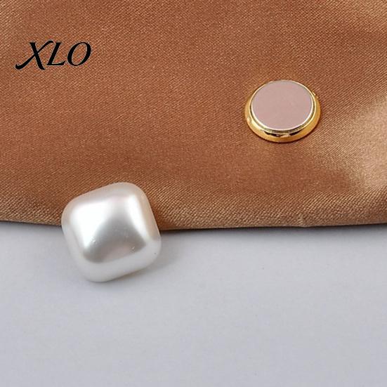 Decorative Brooch Button 2Pcs Faux Pearl Magnetic Clothes Button, Fake Cat Eye Stone Clothing Fixation Accessory Safety for Shirts Scarf Shawl, Magnet