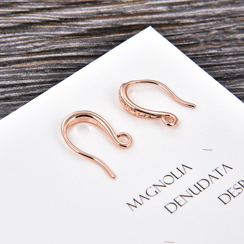 DIY Europäische & Amerikanische Galvanisierte Gold U-Form Ohrhaken für Frauen - Schmuckzubehör