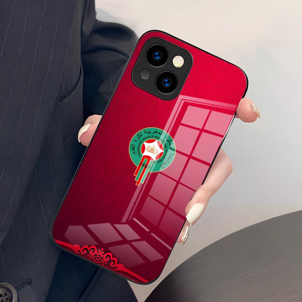 

Morocco Flag Phone Case For IPhone 17 Pro Max 15 Pro 16 14 Plus 12 13 Mini 11 Pro Shockproof Glass Cover iPhone15