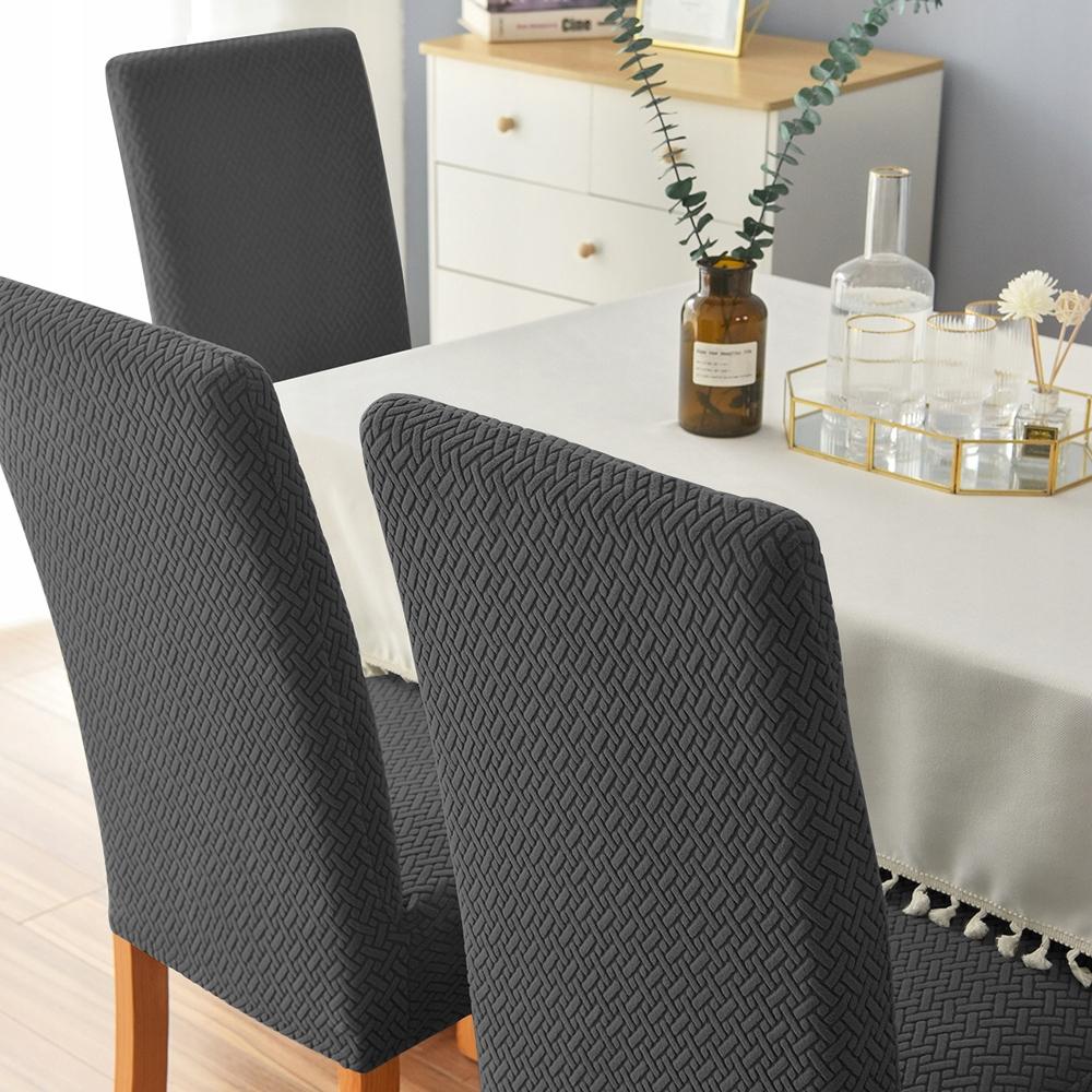 Graphite Jacquard Elastic Chair Cover [10-Z1-Grf]