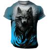 Summer Wolf T-Shirts Animal 3D Print Men Women Casual Fashion Streetwear Oversized Short Sleeve T Shirt Male Tees Tops Clothing