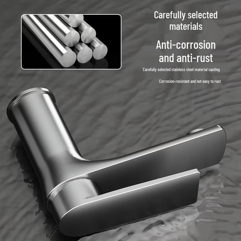 Baimengyang Gunmetal Grey Stainless Steel Hot/Cold Basin Faucet