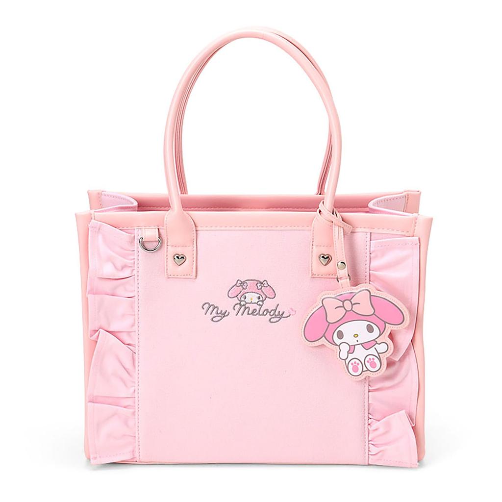 Sanrio Square Tote Bag My Melody Suitable for ages 3 and up 011843 Charm-Attached - - -